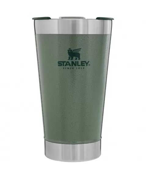 COPO TERMICO CERVEJA COM TAMPA STANLEY VERDE ( HAMMERTONE GREEN) 473 ML