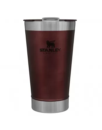 COPO TÉRMICO CERVEJA COM TAMPA STANLEY - VERMELHO (WINE) - 473ML