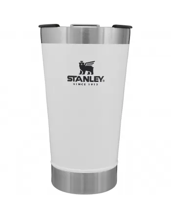 COPO TÉRMICO CERVEJA COM TAMPA STANLEY - BRANCO (POLAR) - 473ML