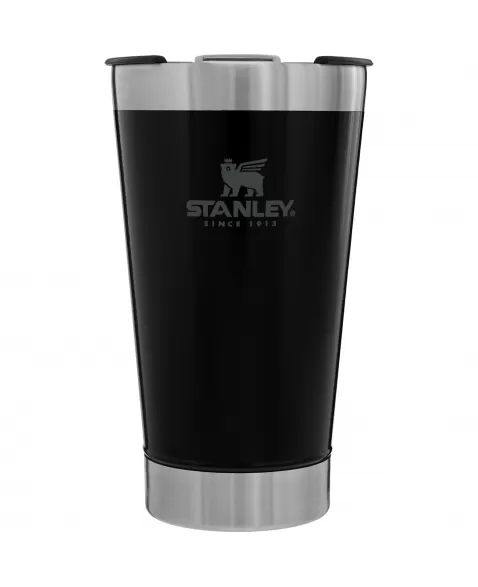 COPO TÉRMICO CERVEJA COM TAMPA STANLEY (PRETO) - 473ML